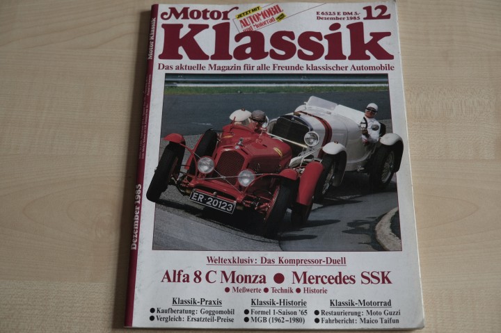 Deckblatt Motor Klassik (12/1985)